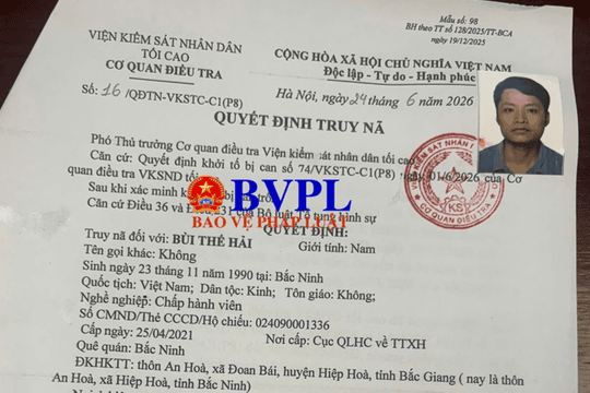 Truy nã cựu Chấp hành viên SN 1990