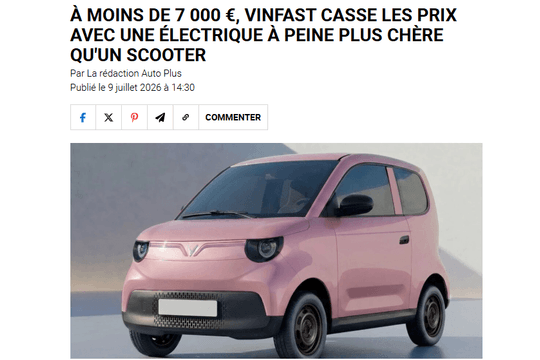 Báo Pháp đánh giá VinFast VF 2: Giá chỉ nhỉnh hơn xe tay ga cao cấp, có thể thay đổi thói quen đi lại