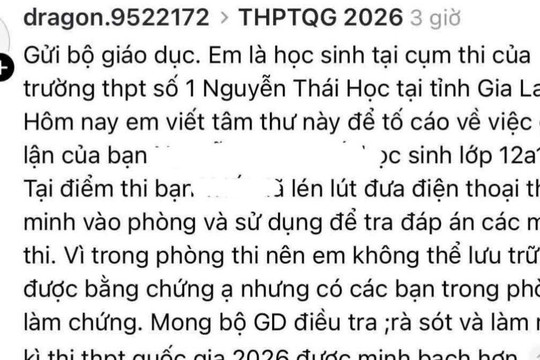 Kết quả xác minh thông tin tố học sinh ở Gia Lai gian lận thi tốt nghiệp