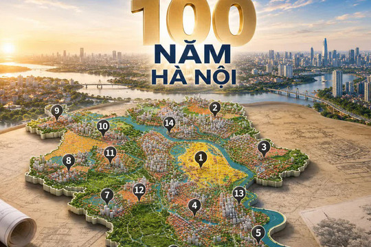 Quy hoạch Thủ đô tầm nhìn 100 năm: Hà Nội sắp 'vẽ lại' bản đồ đô thị với 14 cực phát triển, dành 17.000ha đất dự trữ