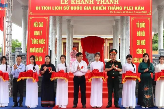 Chính thức khánh thành Di tích lịch sử Quốc gia rộng 5.500m2, nằm gần khu vực ngã ba Đông Dương
