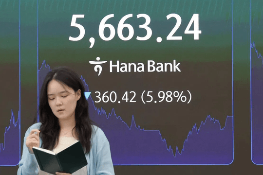 Chứng khoán Hàn Quốc lao dốc 40%, Chính phủ triệu tập họp khẩn