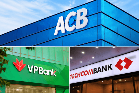 Techcombank, VPBank, ACB cùng bứt tốc tín dụng, nguồn vốn trở thành bài toán lớn
