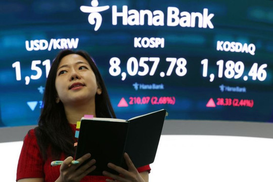 Cổ phiếu AI dẫn dắt đà tăng, chứng khoán Hàn Quốc phục hồi mạnh