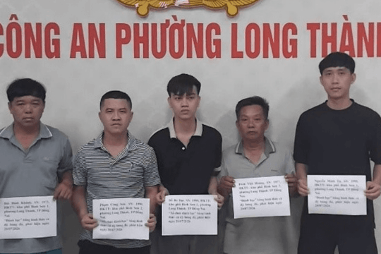 Xác minh số tiền 97,8 triệu đồng, tạm giữ Đỗ Bá Đạt và 4 người khác để điều tra