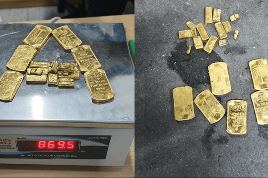 Tịch thu 19 miếng vàng 24K giấu trong lõi của lốp xe máy điện cùng số trang sức trị giá 2,7 tỷ tại sân bay