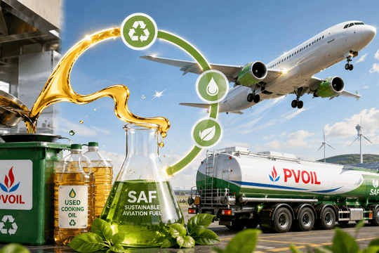 PVOIL (OIL) thu gom dầu ăn cũ để sản xuất nhiên liệu sinh học cho máy bay