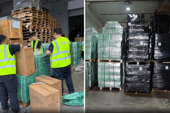 Thu giữ hơn 81.000 thùng thuốc lá giả tại khu thương mại tự do nổi tiếng Đông Nam Á