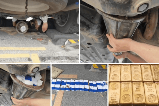 Phát hiện 72 thỏi vàng nguyên chất trị giá 155 tỷ đồng trên xe khách