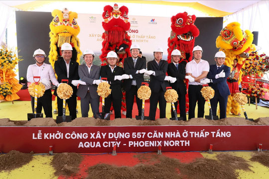 Vừa được bơm vốn 20.000 tỷ đồng, Novaland (NVL) 'bắt tay' khởi công hơn 500 căn nhà tại siêu dự án Aqua City