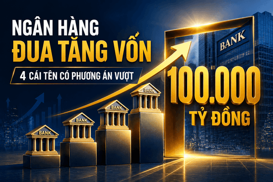 Loạt ngân hàng tăng vốn điều lệ, cuộc đua mốc 100.000 tỷ đồng nóng lên