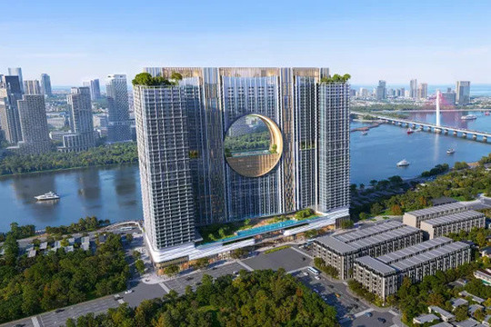 Thành phố đáng sống nhất Việt Nam có tòa nhà chọc trời với ‘Cổng trăng’ khổng lồ khoét giữa thân cao 183m