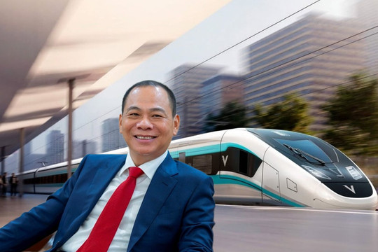 Lộ diện đoàn tàu dùng trong tuyến đường sắt tốc độ cao của Vingroup