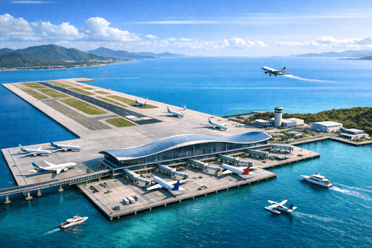 Việt Nam sắp bắt đầu triển khai xây dựng sân bay trên mặt nước chưa từng có trong lịch sử, vốn đầu tư hơn 9.000 tỷ