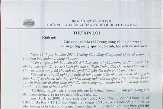 Bác tin nam sinh bị xe khách chở đến biên giới Campuchia