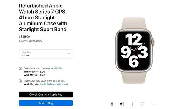 Apple Watch Series 7 phiên bản "repair" được rao bán với giá khởi điểm 399 USD