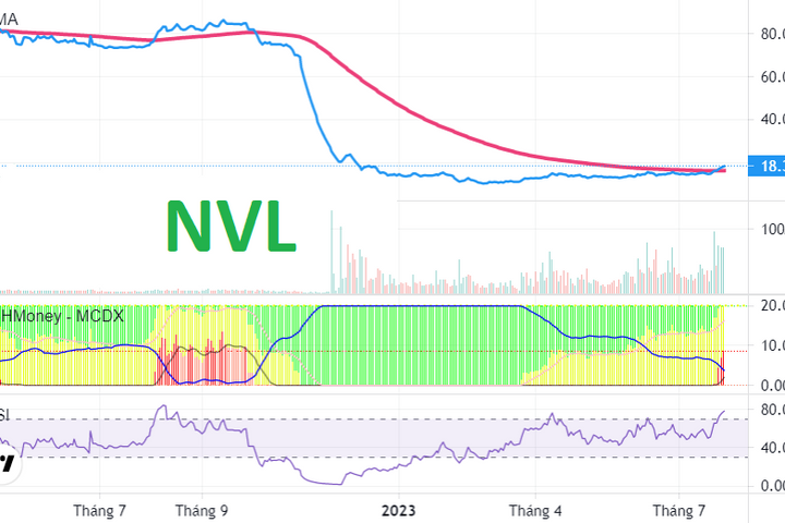 Cổ phiếu NVL tăng 21% trong tuần dòng tiền tạo lập tái xuất, nhóm T+ có nên mua đuổi?
