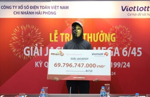 Một công nhân ở KCN Đình Vũ trở thành tỷ phú Jackpot Mega 6/45 đầu tiên tại Hải Phòng